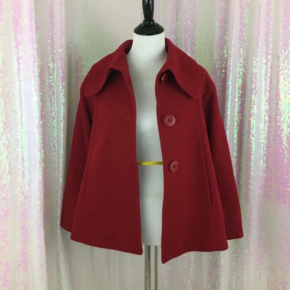 GUC Anne Klein Wool Coat - XS - Red! - Picture 2 of 8